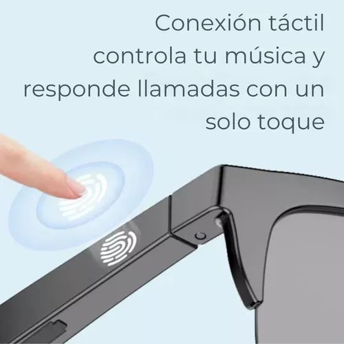 Lentes de sol Bluetooth, escucha música y contesta llamados con un toque.