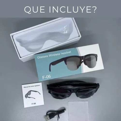 Lentes de sol Bluetooth, escucha música y contesta llamados con un toque.