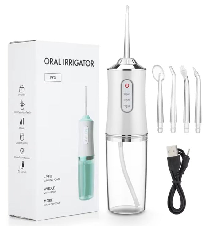 Irrigador bucal + Lápiz blanqueador dental GRATIS