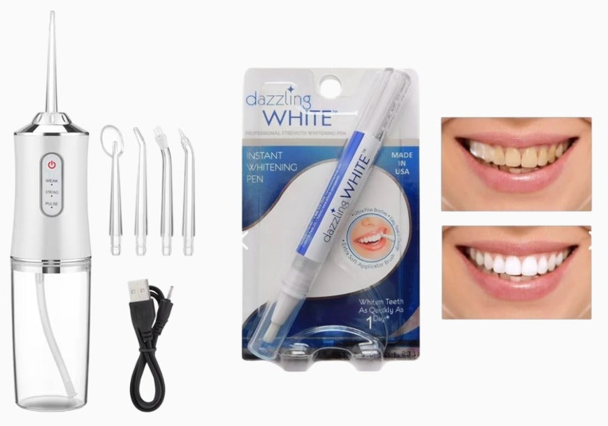 Irrigador bucal + Lápiz blanqueador dental GRATIS